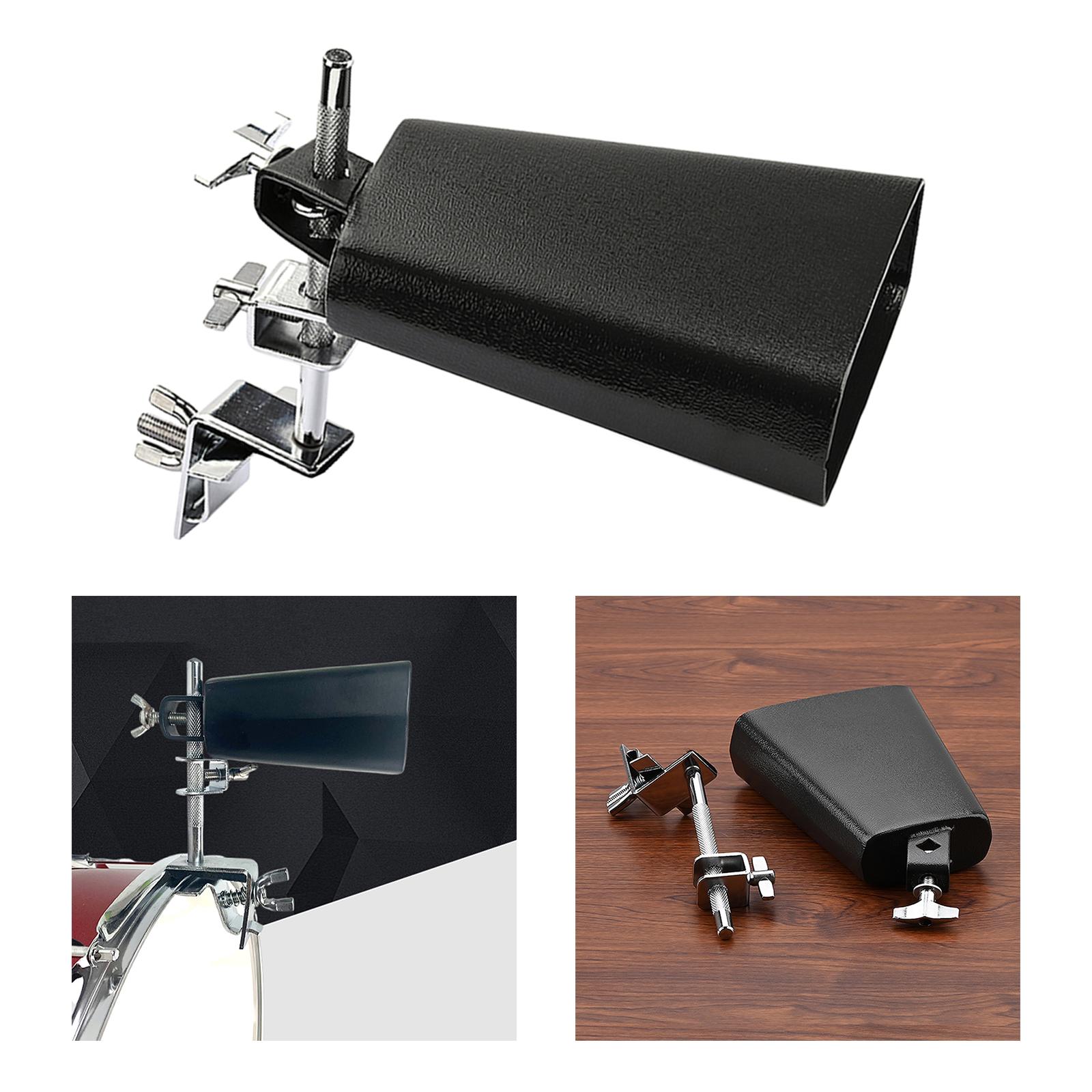 Metal Cowbell with Cowbell Clamp Drum Accessory Musical Instruments Accessories