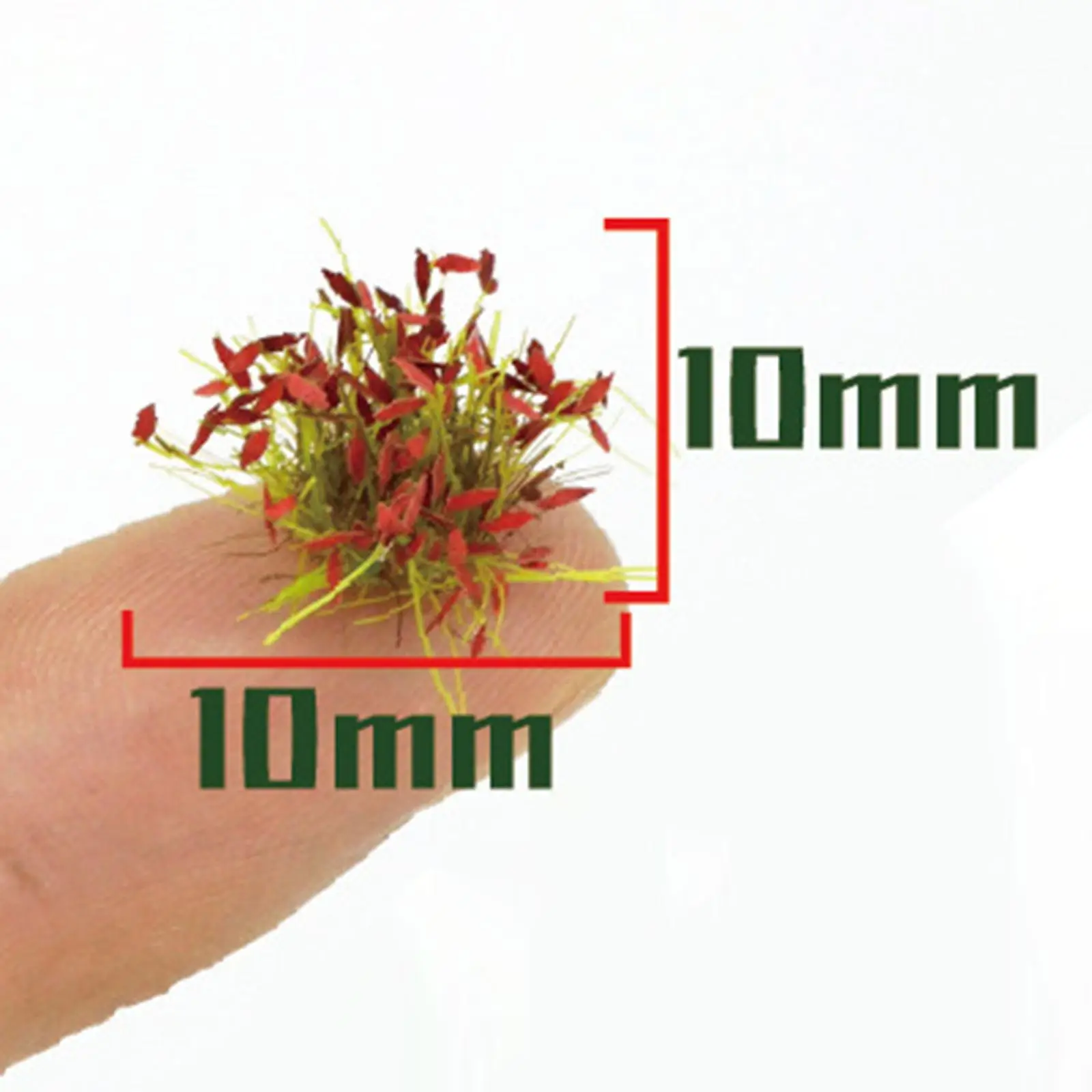 32Pcs Miniature Flower Cluster Sharp Leaf Grass, Ground Weeds for DIY Model Sand Layout Model Decoration