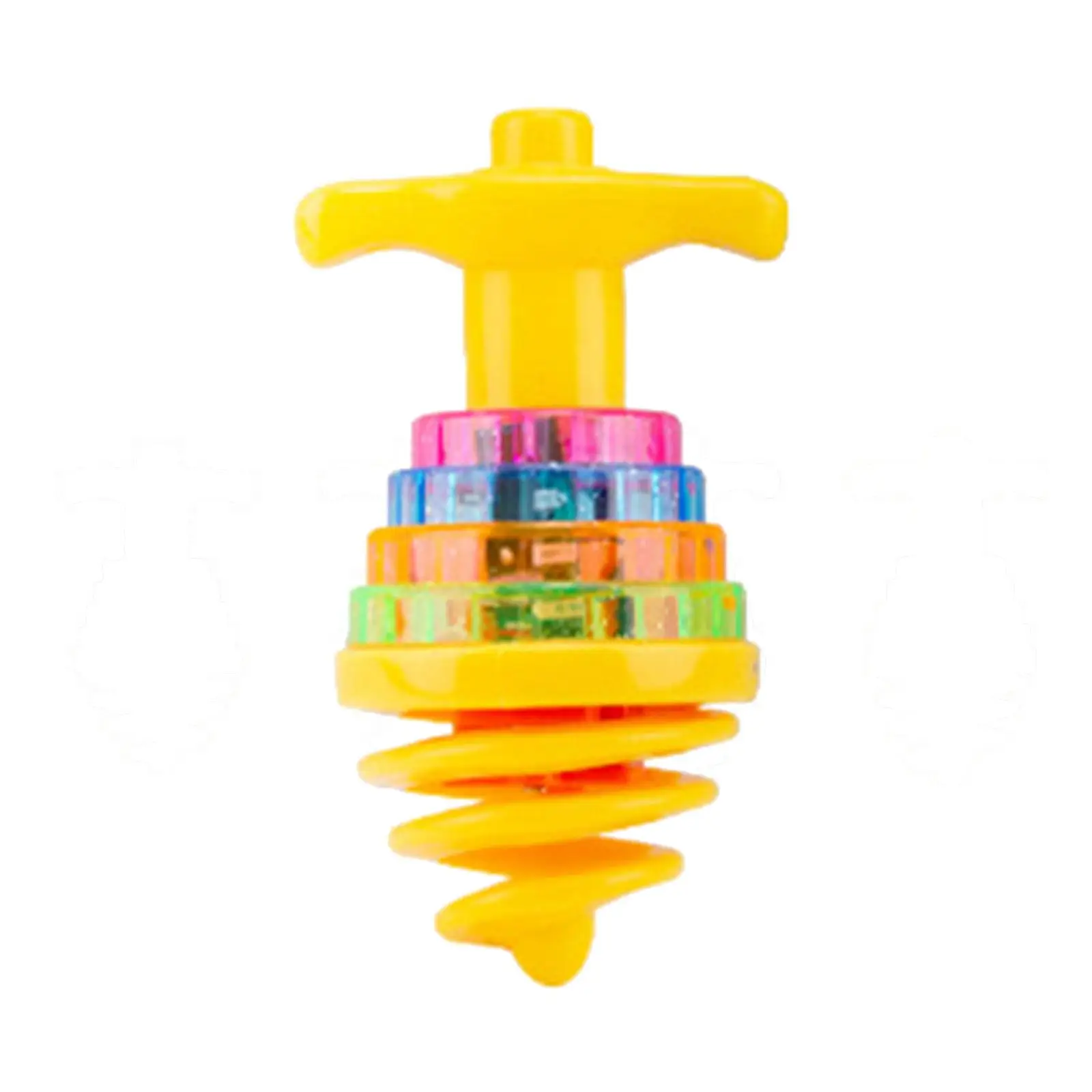 LED Music and Flash Light Glow Spiral Rotating Wheel Gyro Easy to Hold Novelty Gyro Peg Toy for Classic Toy Party Favor