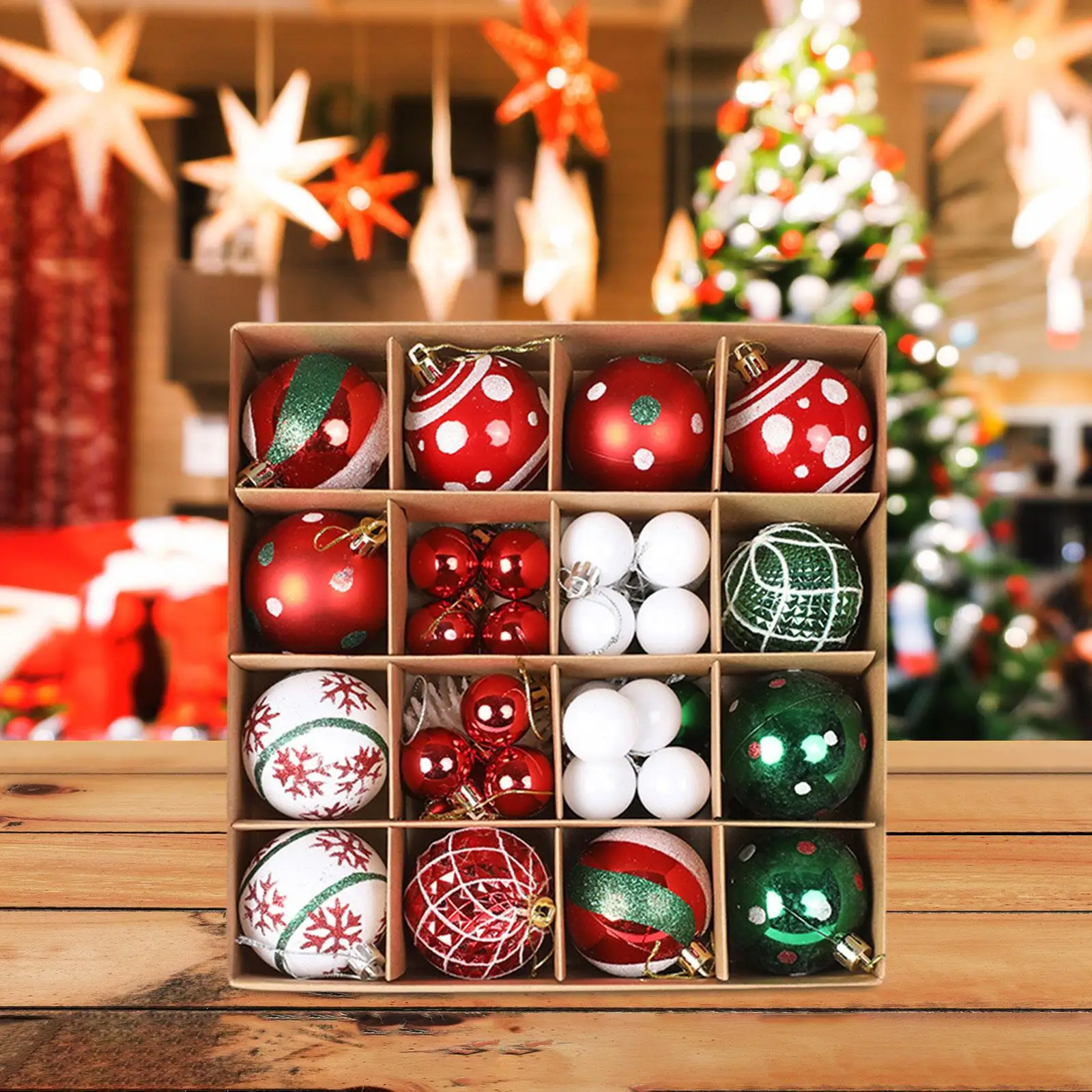 36Pcs Christmas Balls Set Hanging Decorative Christmas Tree Christmas Baubles