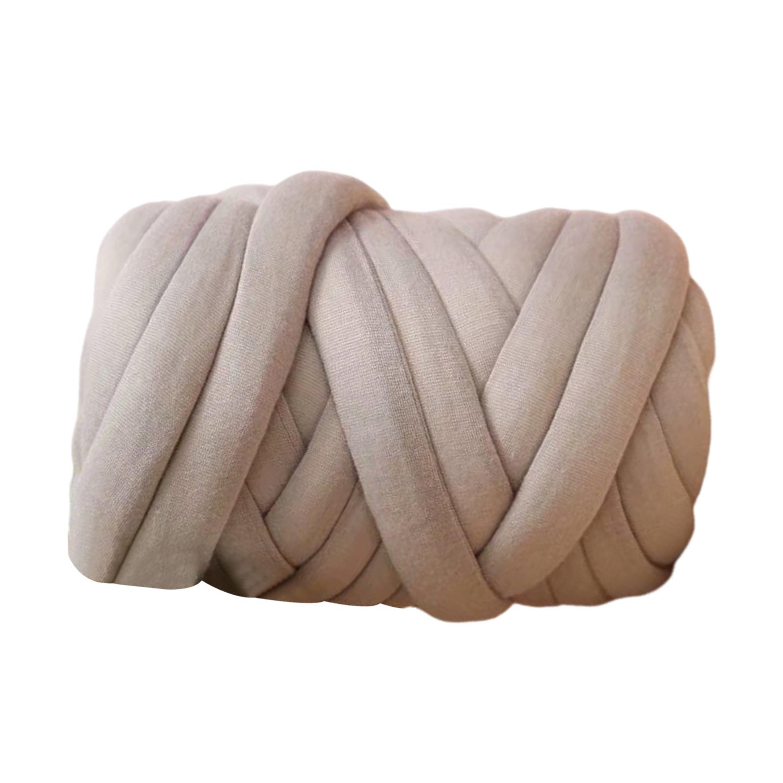 Chunky Yarn Tube Giant Yarn Crocheting 250G Jumbo Tubular Yarn Knitting Soft Bulky Yarn for Rug Making Throw Hats Scarf Pet Bed