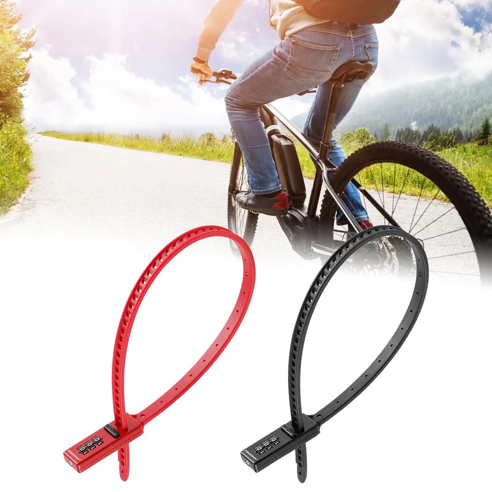 Bike Lock Zip Tie Lock Outdoor Bicycle Lock for Bicycle Bike Cycling