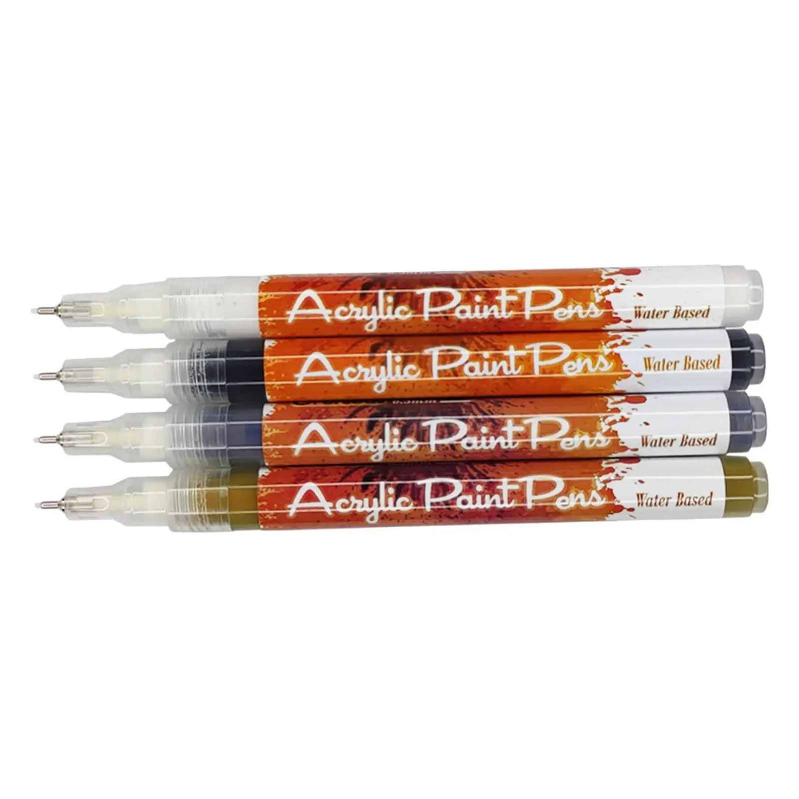 4pcs Acrylic  s Set,   Tip Coloring  -Drying for Rock ing, Porcelain, Glass, Pebble,Fabric