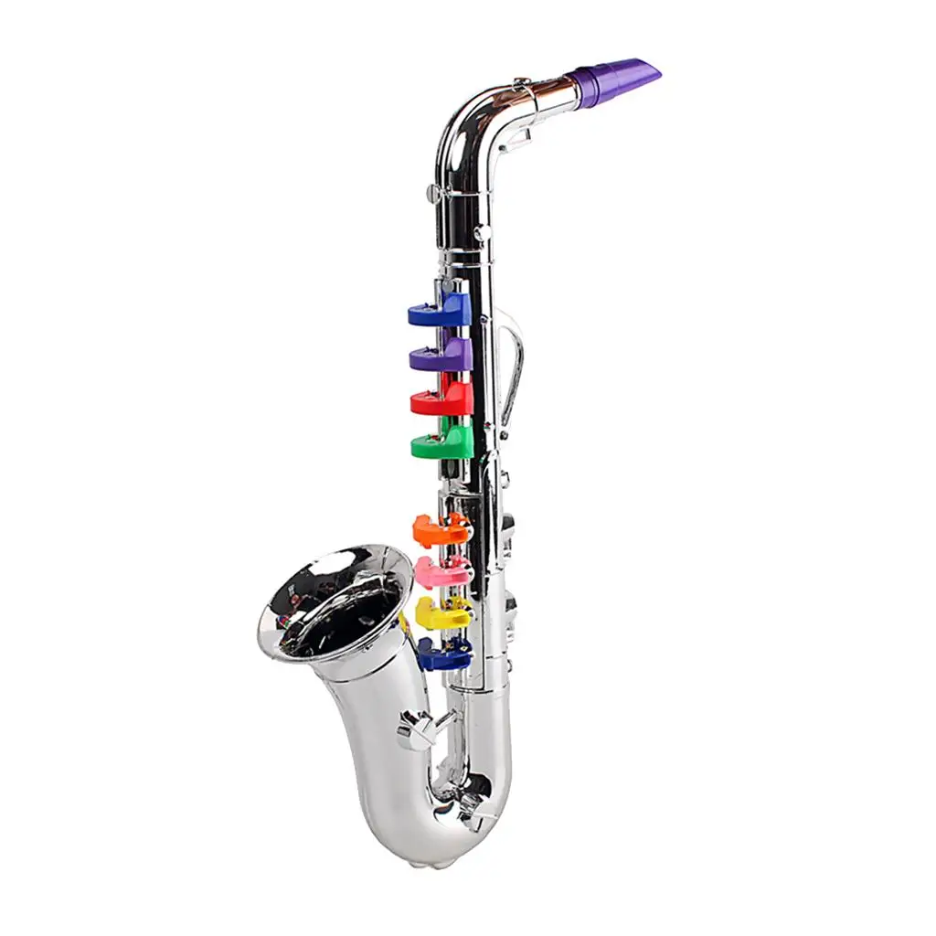 ARTIBETTER Plastic Saxophone Toy with 8 Keys Mini Saxophone Musical Instrument Educational Toys for Kids Toddlers 