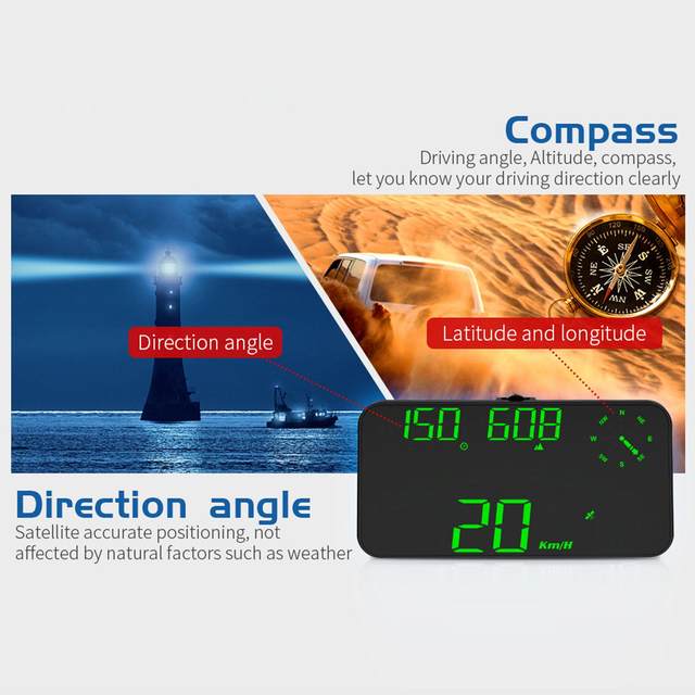 G10 HUD auto Head Up Display orologio digitale contachilometri GPS  tachimetro allarme a bordo del Computer parabrezza proiettore USB con  supporto - AliExpress