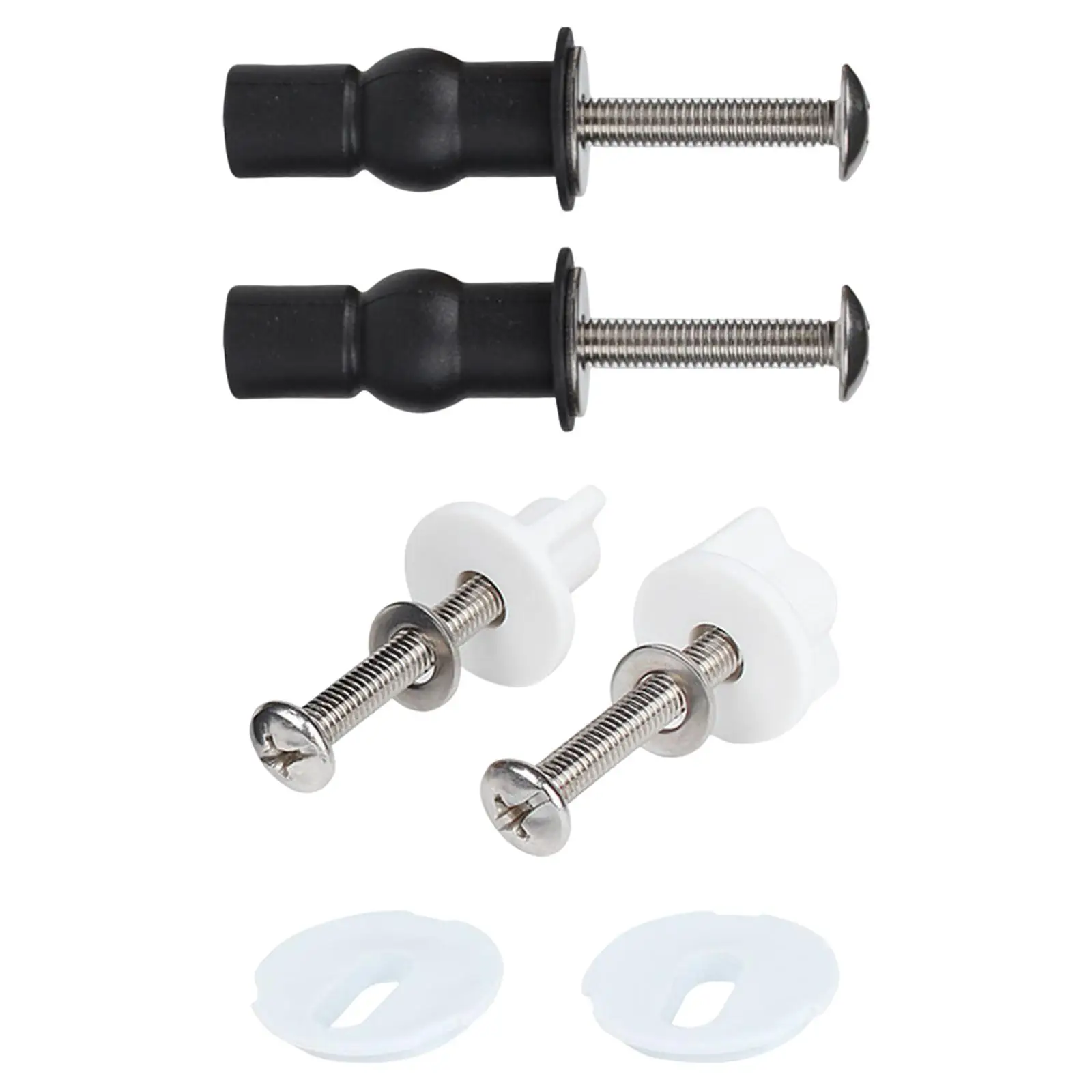 2Pcs Toilet Seat Screws Bolts Nuts and Metal Washers Replacement Parts Toilet Bolts Universal Top Mounted Toilet Seat Hinges