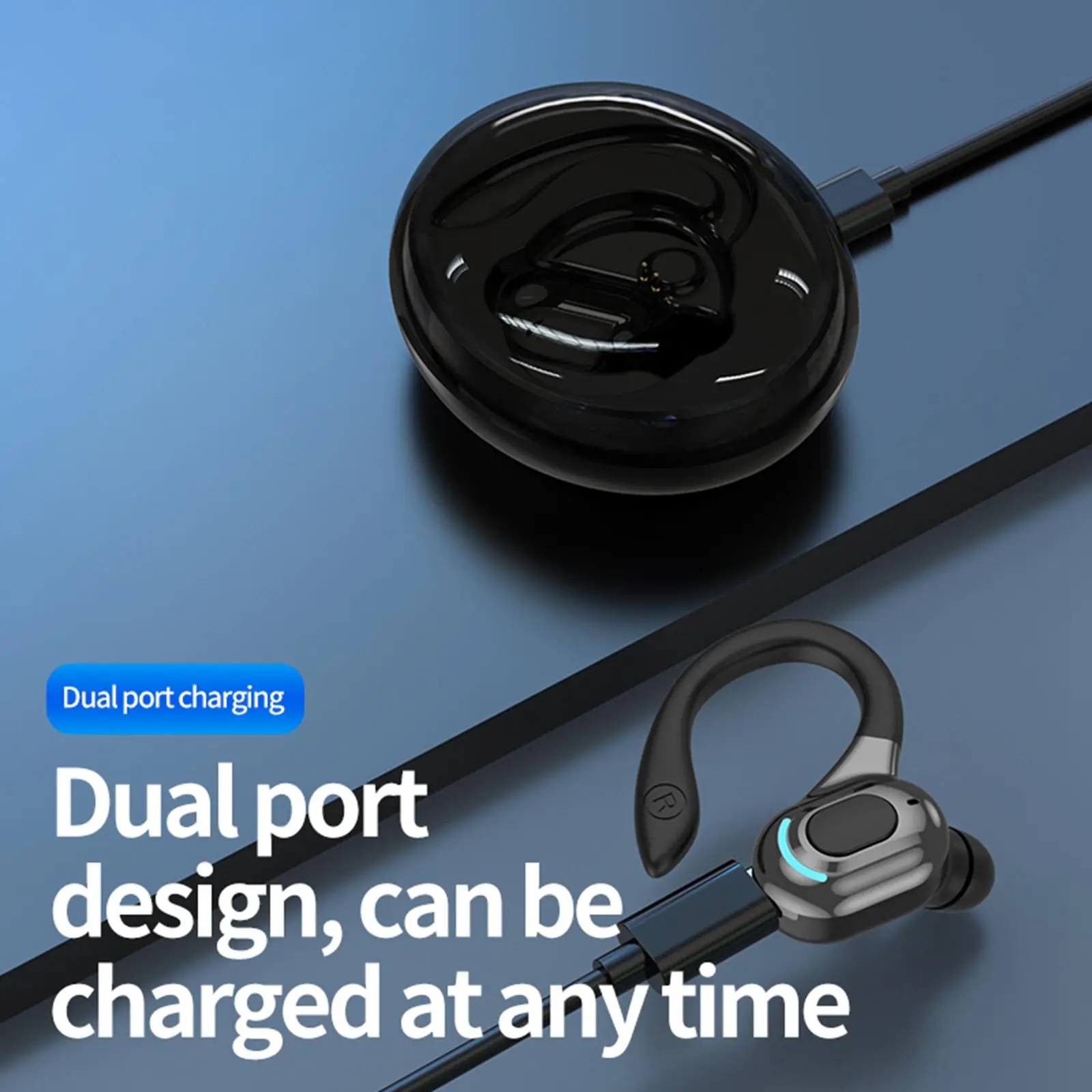 Sports Headset Sweatproof Built in Microphone V5.2 Enabled for Office
