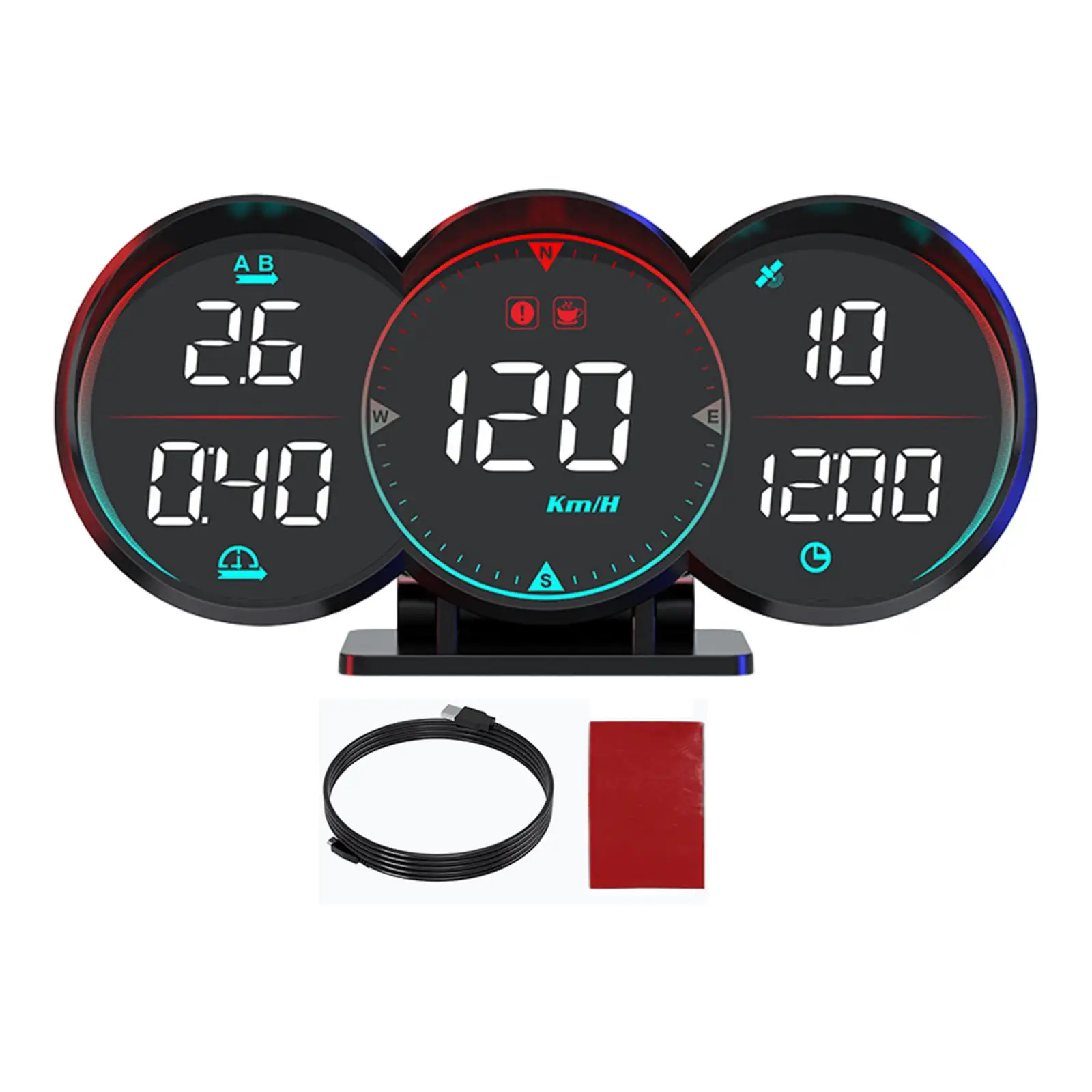 G17 GPS HUD 360 Degree Rotation Compass Digital GPS Speedometer for Car for Outdoor All Vehicles Travel Vehicle Supplies