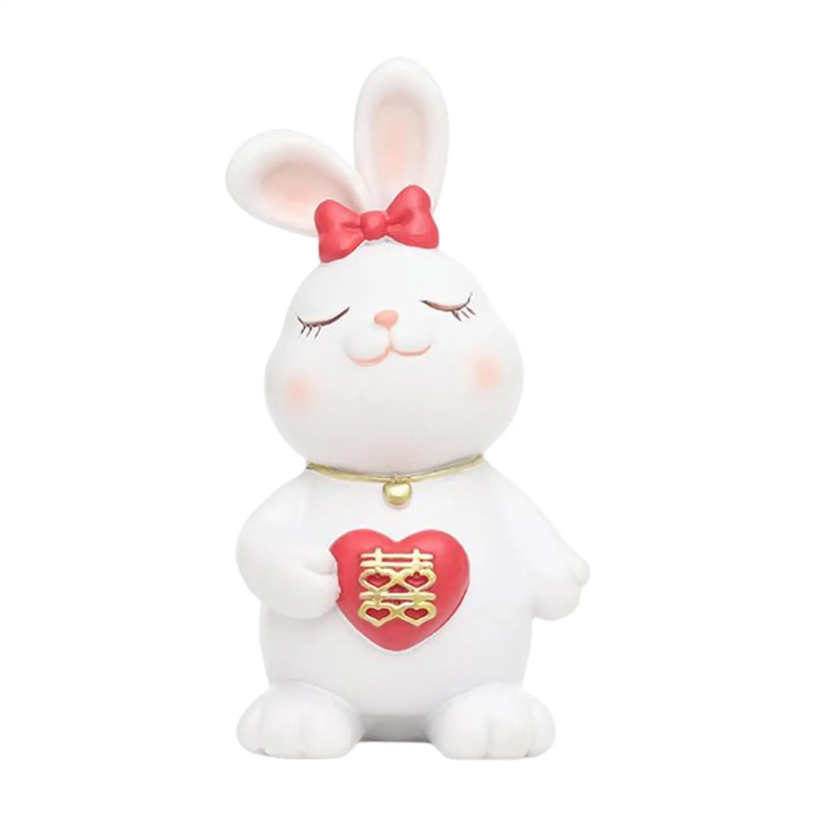 Bunny Resin Figurines Weddings Collectible Rabbit Statue for Decors Window