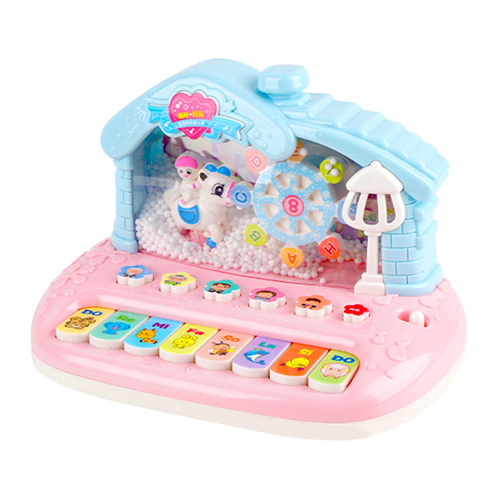 Simulation Musical Instrument with Sound Light Snowflake Learning Toys Electronic Piano Toy for 1 2 3 Year Old Boys Girls Gifts