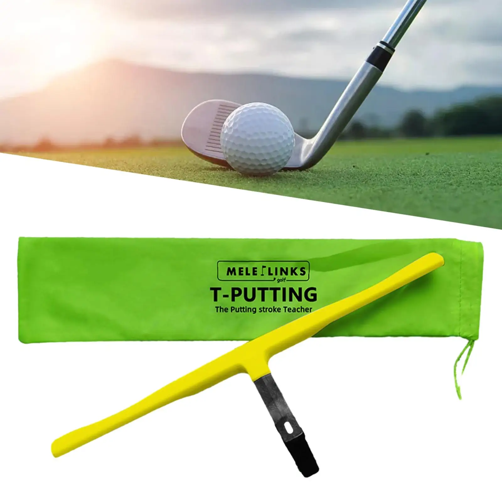 T Putting Exerciser Golf Putting Training Aid Portable Alignment Training Putting Posture Aid for Indoor Outdoor Adults Kids