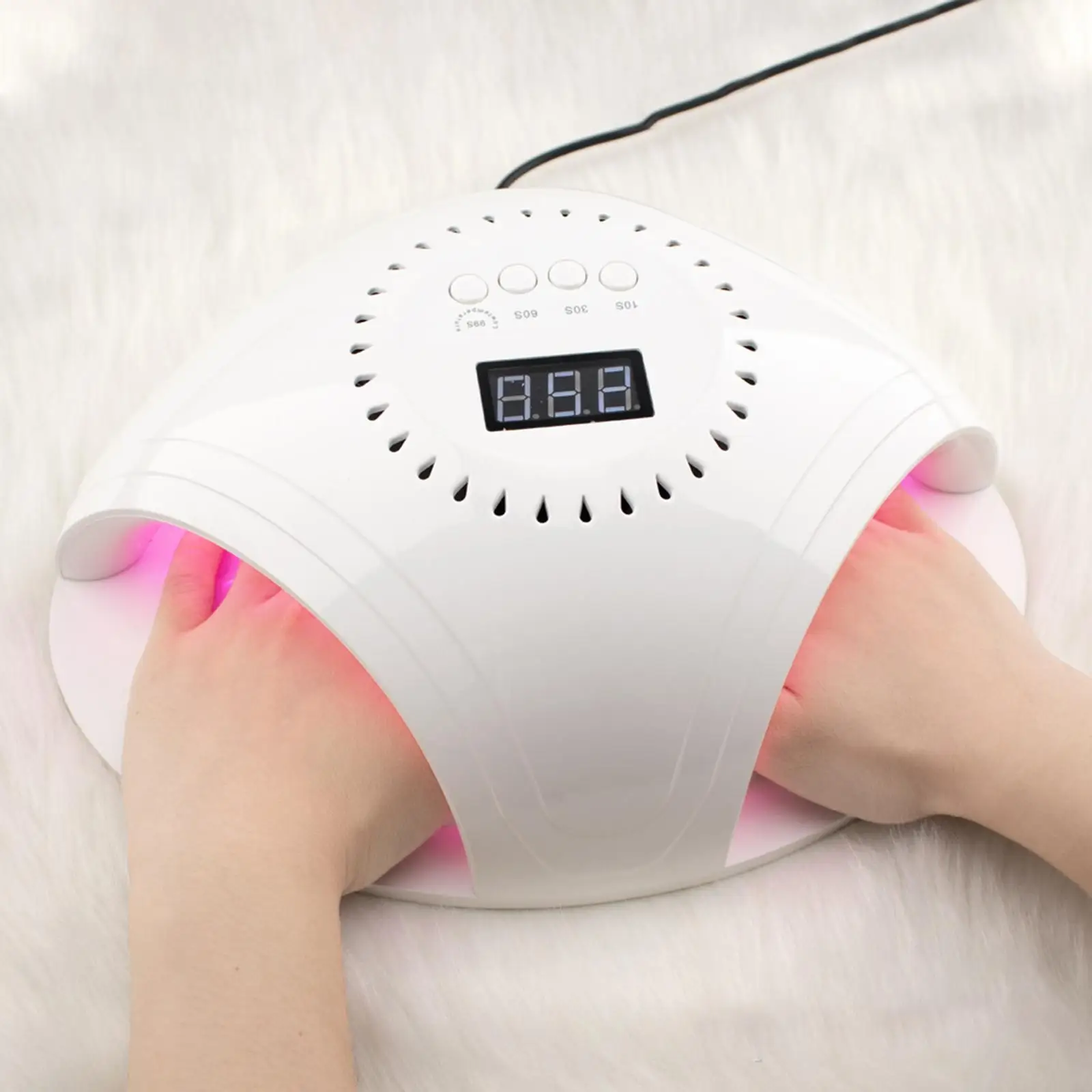 UV LED Nail Lamp Two Hands Auto-Sensor 86W Professional Larger Space Gel Lamp UV Light for Manicure Foot Drying Nails Girl Woman