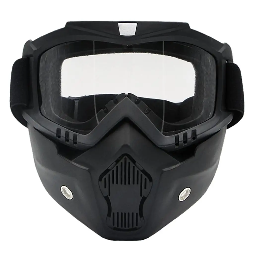 2x Motorcycle s with Detachable Mask for Riding Ski Snowmobile  