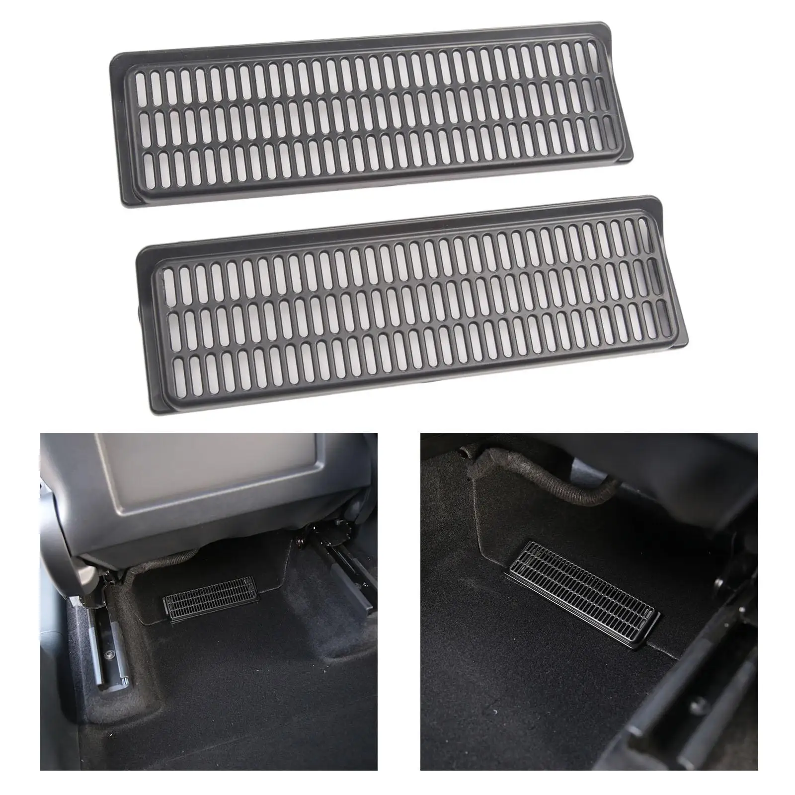 `Under Seat Air Vent Protective Cover Dust Cover for Black New