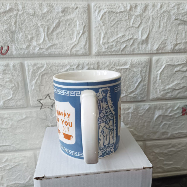 Ceramic New York Coffee Cup with Slogan We are happy to serve you Anthora  Iconic Paper Coffee Cup Espresso Mug Christmas Gift