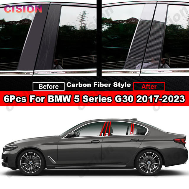 10Pcs Carbon Fiber Pillar Posts Window Trim Cover For BMW X1