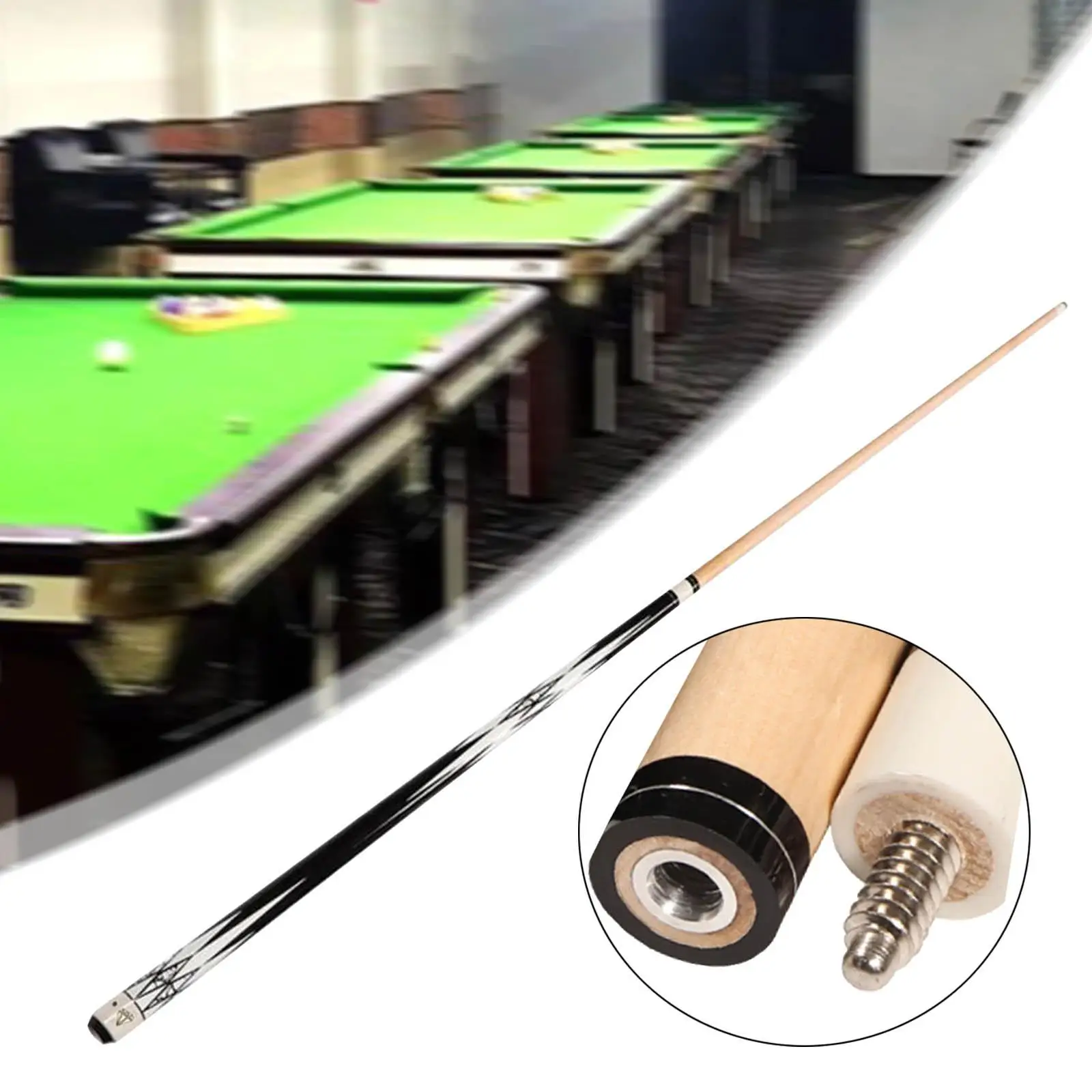 Billiard/Pool Cue White Ferrule 145cm Two Section Man Cave Gift Snooker Cue