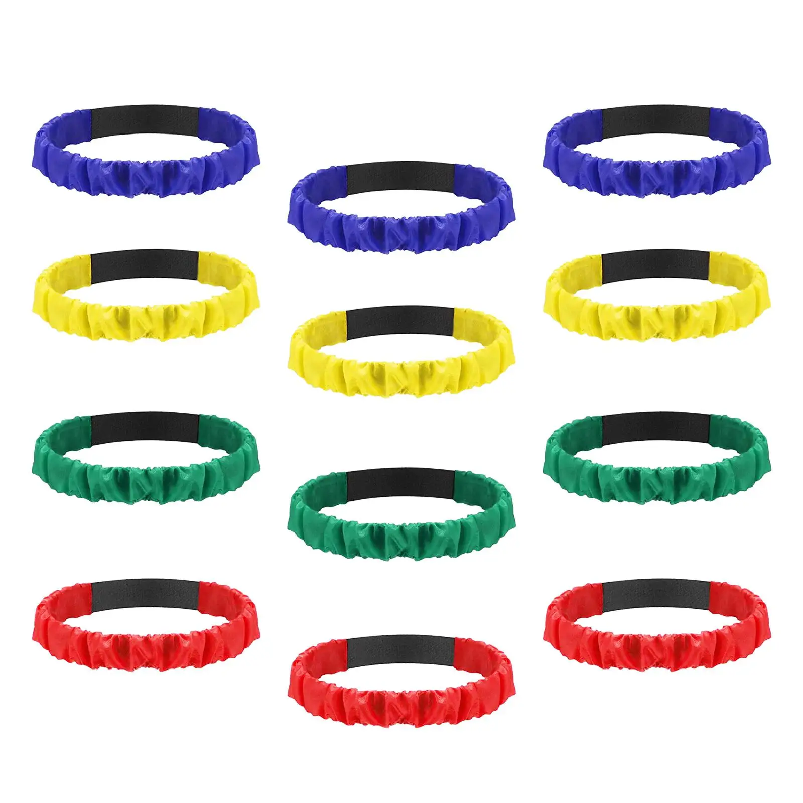 12 Pieces Race Legged Band Teens Family Backyard Activity Game Teamwork Training Team Building Adult Colorful Elastic Tie Strap