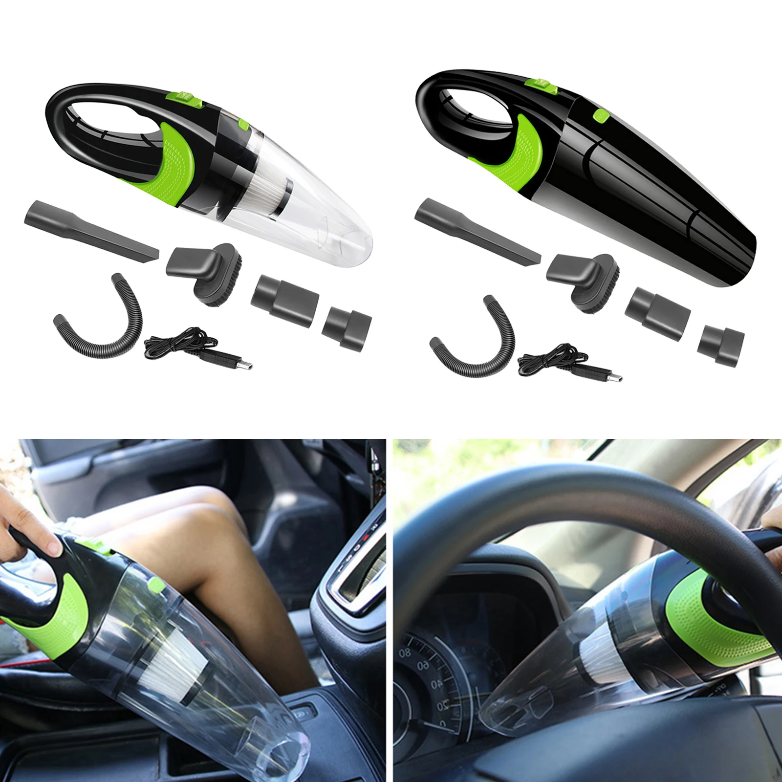 Handheld Car Vacuum 4000PA Rechargeable Wet/Dry for Car Auto Pet Cleaning