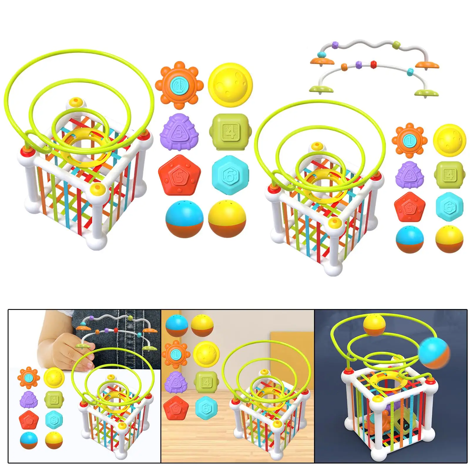 Sensory Cube Shape Blocks Interactive Shape Number Recognition Matching sensory Shape Sorter Blocks for Activity Creativity