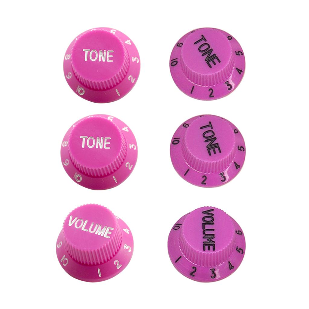 3pcs Bell Style Guitar Speed Knobs 1 Volume&2   for  ST Squier SQ