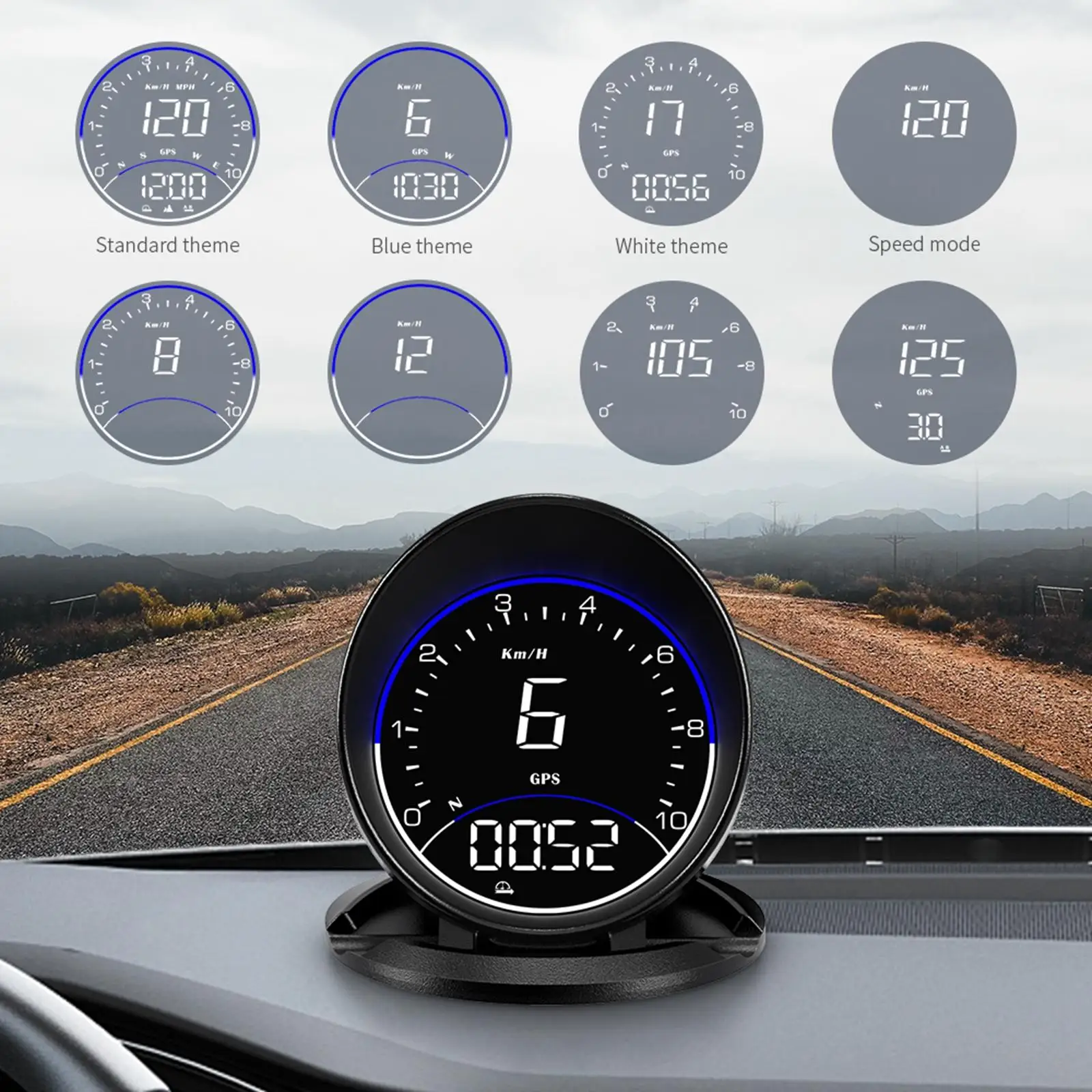 Car HUD Display Display with Compass Sturdy Easily Install