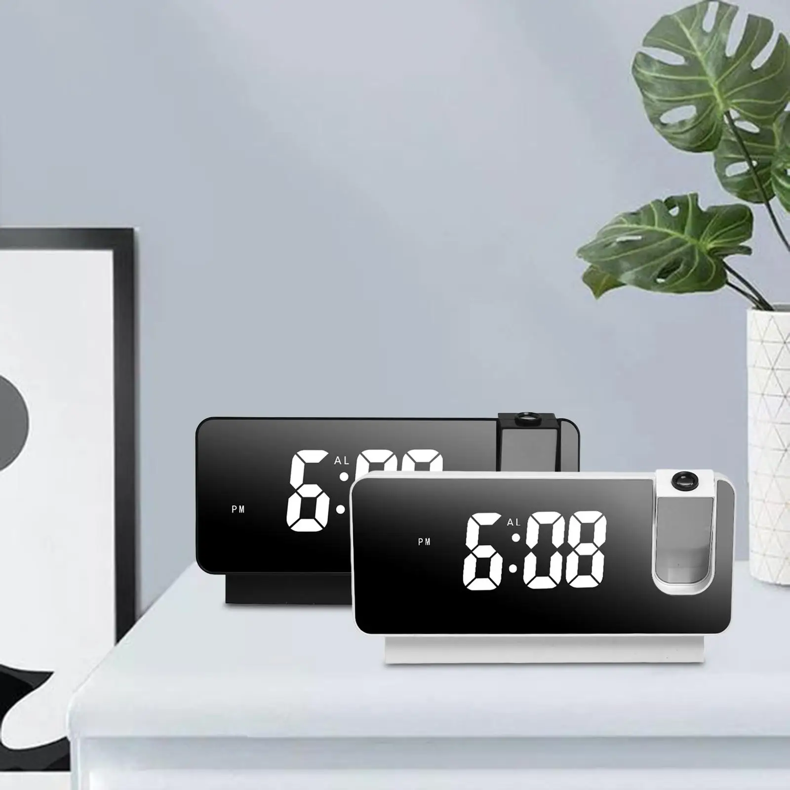 Alarm Clock Bedside Clock Rotatable for Bar Living Room Restaurant