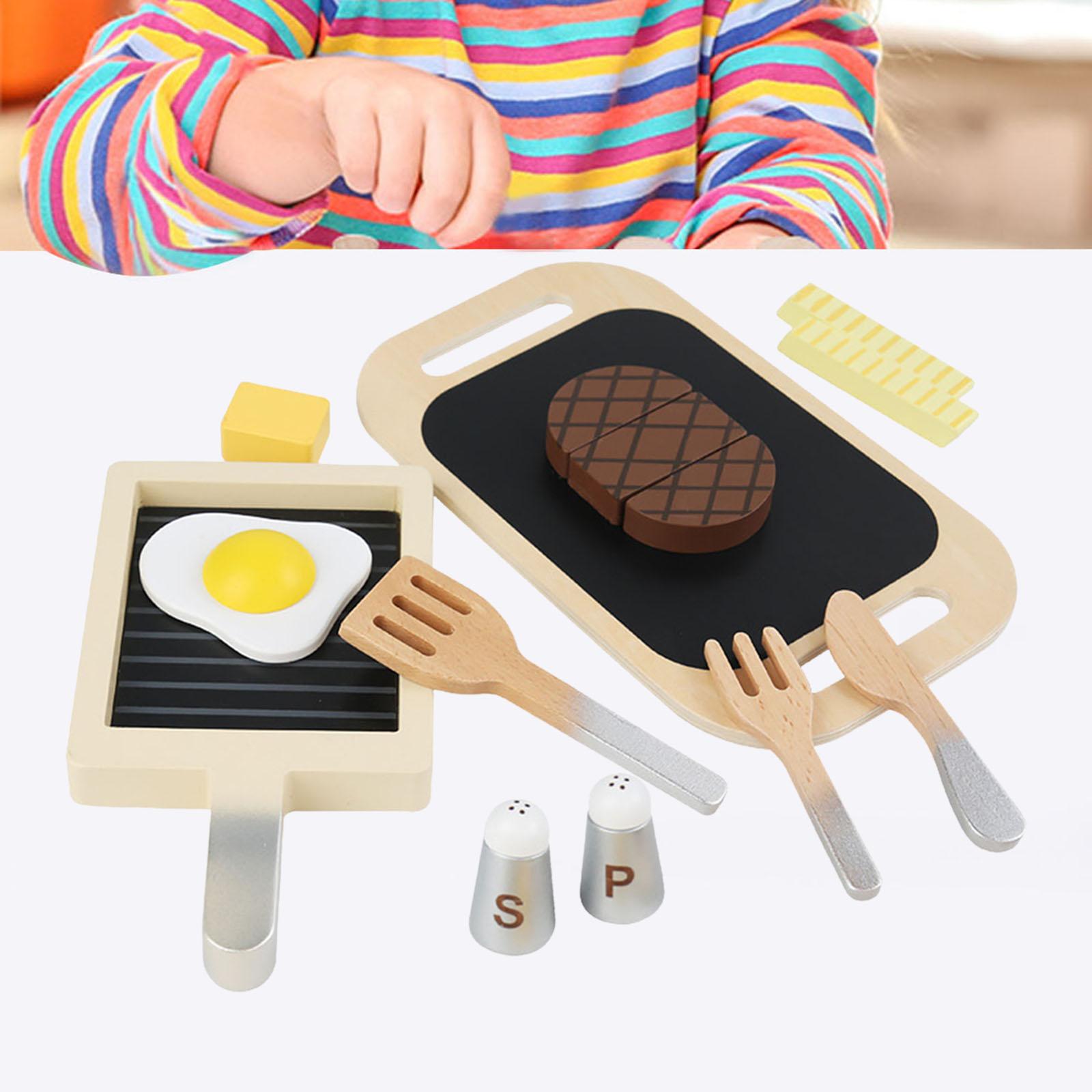 Wooden Play Kitchen Accessories Cookware Toy for Children Kids Birthday Gift