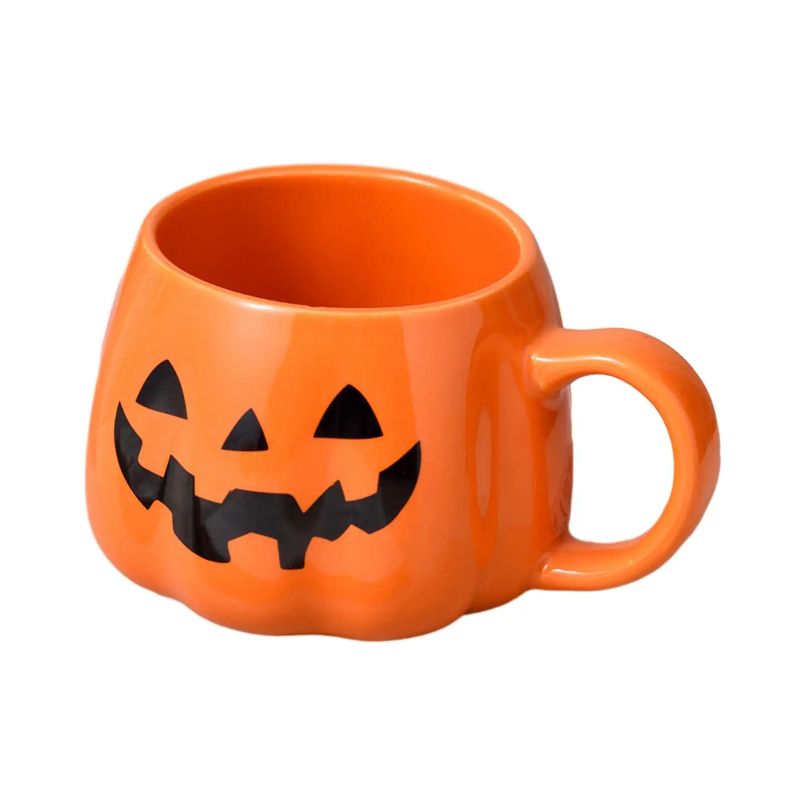 Ceramics Coffee Mug Milk Juice Cup Fun Pumpkin Shaped Mug Holiday Coffee Mug Halloween Mug for Men Kids Women Theme Party