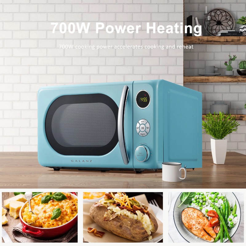 Title 3, 0.7 Cu ft Retro Countertop Microwave Oven, 700 ...