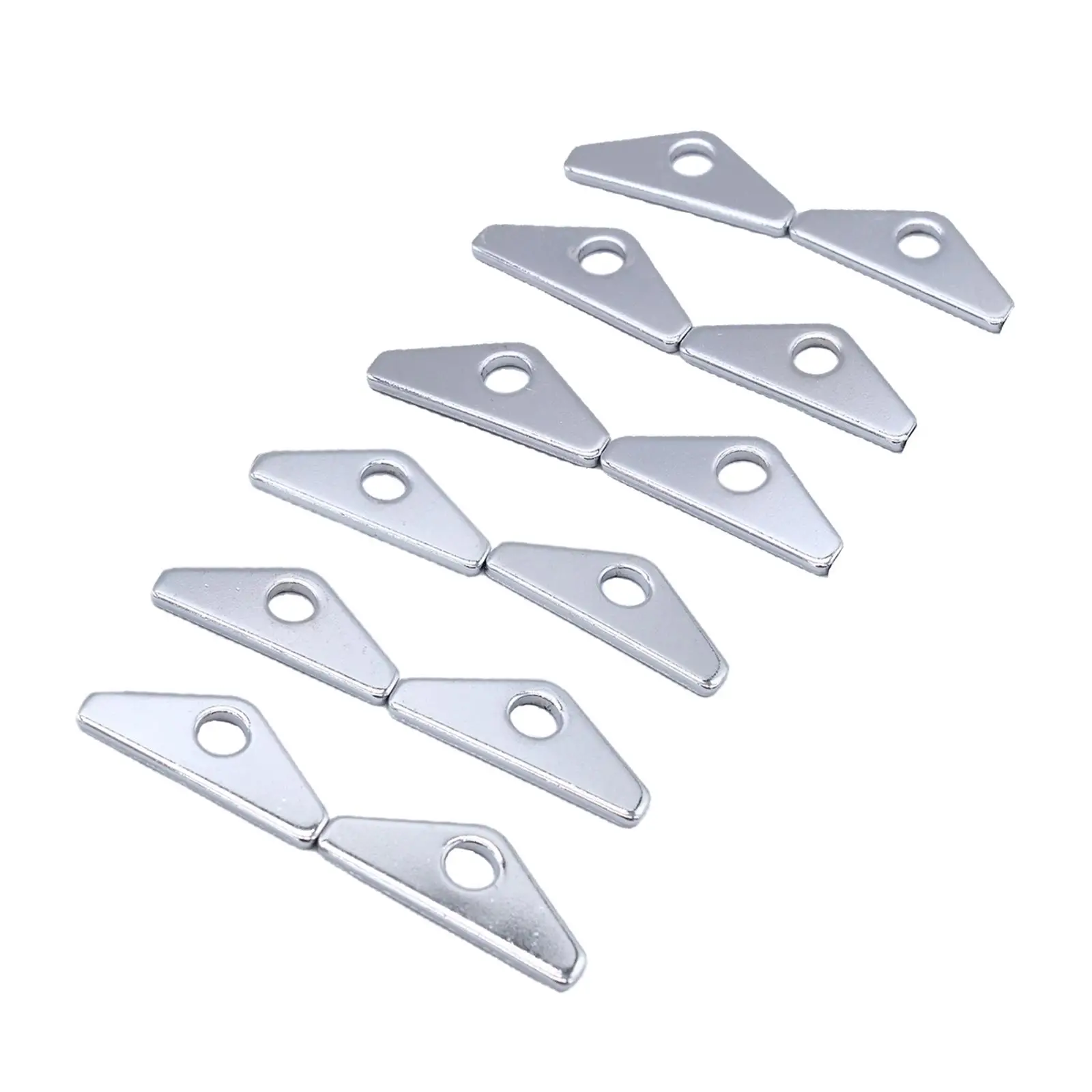 Chrome Steel Mini-Spreader Tabs Covers Holds Down Tabs Small Block Motors 260 289 351W