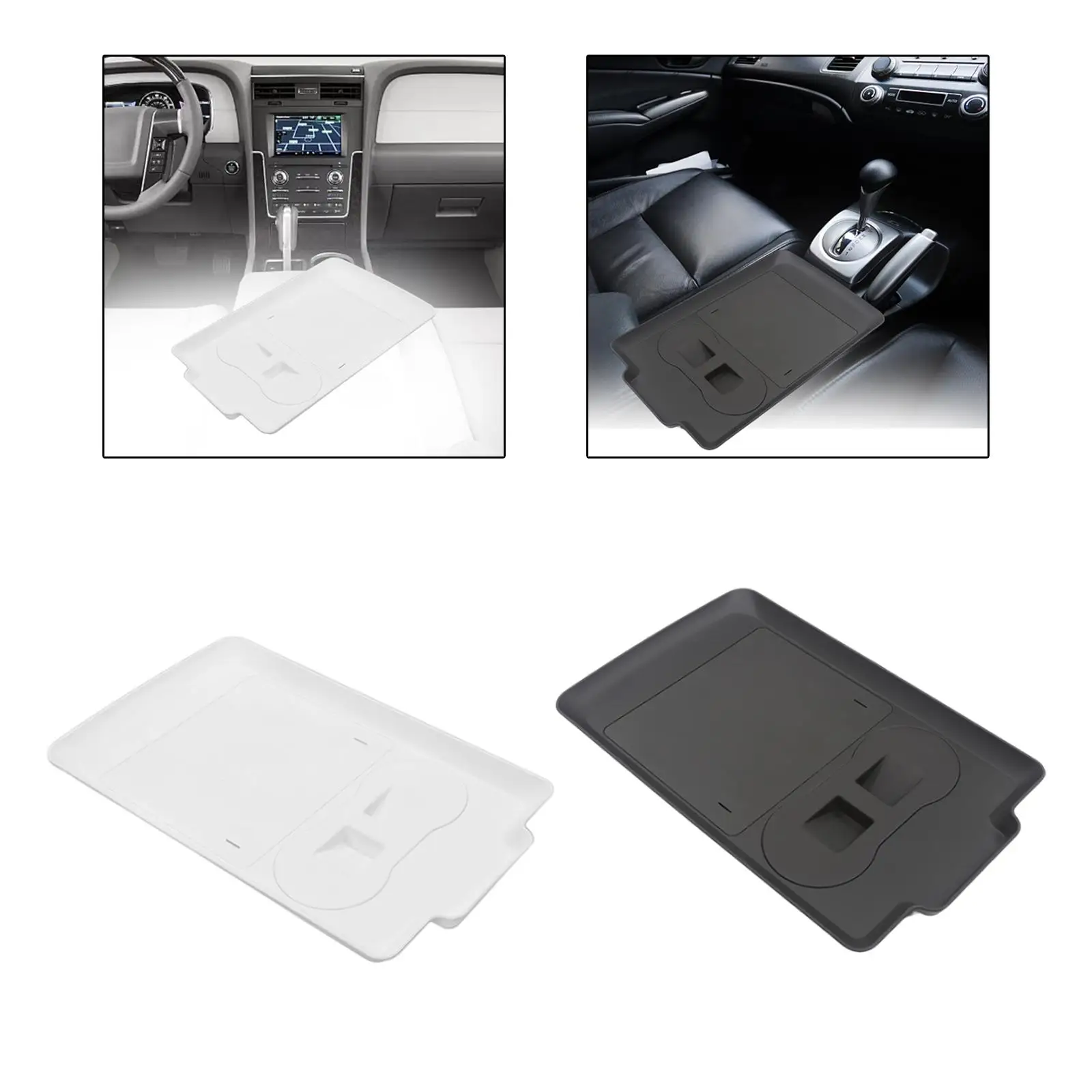 Food Eating Table Comfortable Drinks Holder Center Console Tray for Model Y Laptop Drink Road Trips 2021 2022