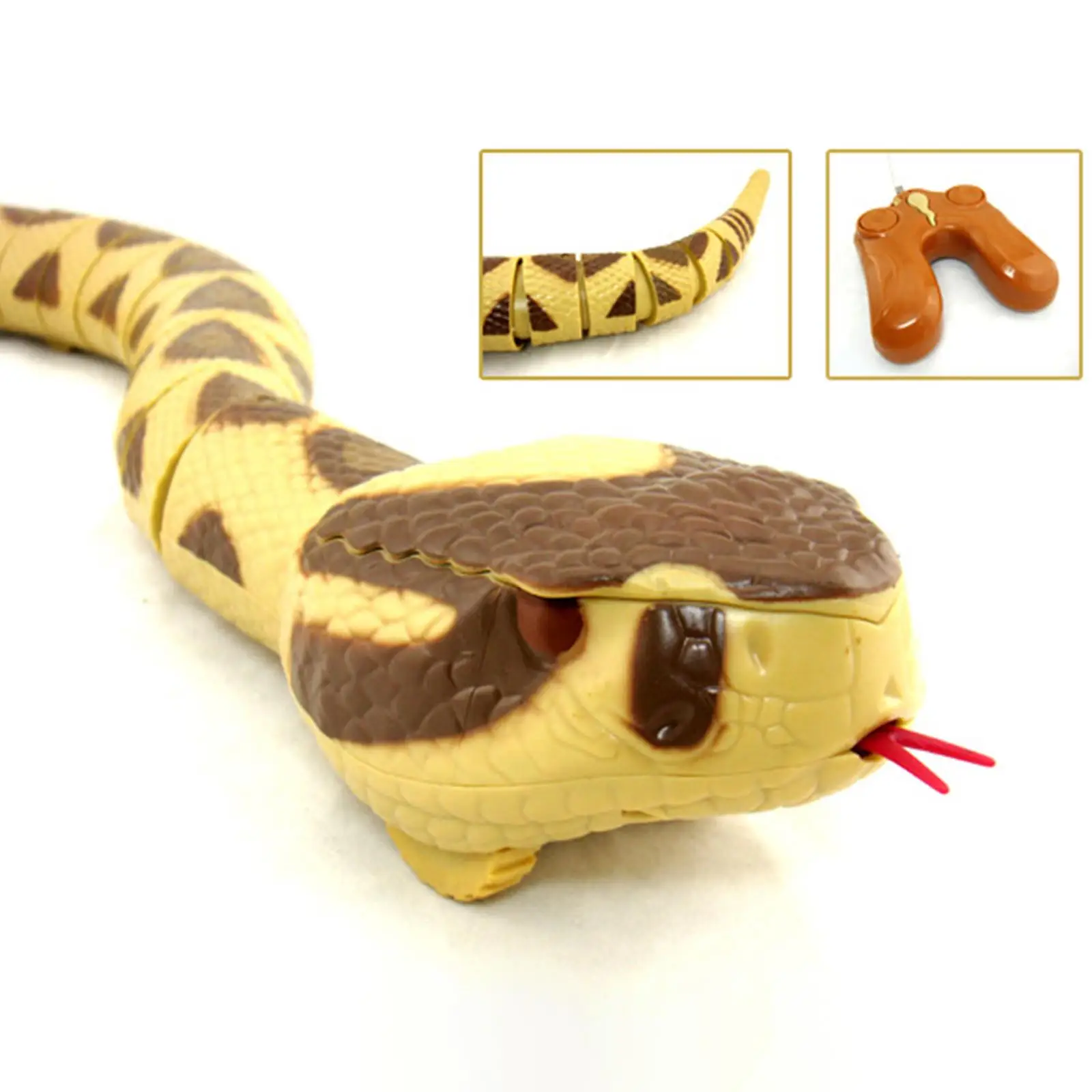 Realistic RC Snake Toys Scary Snake Toy Halloween Tricks Toy Party Favors for Party Tricks Tabletop Decors Jokes