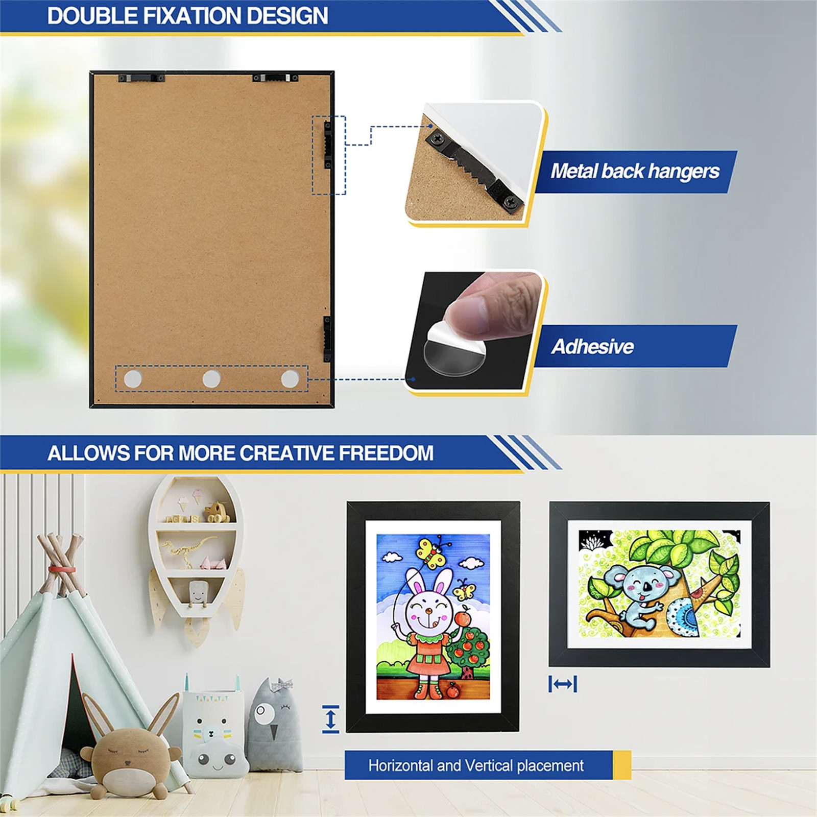 Title 13, Art Picture Frame-hinged Front Opening Changeab...