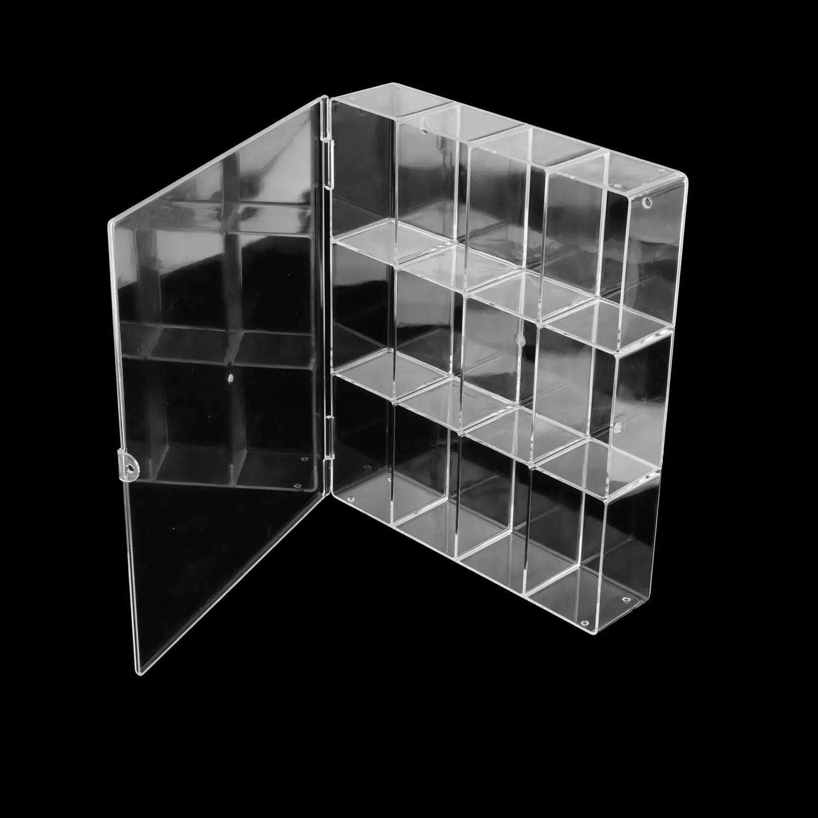 Acrylic Display Case, Display Cabinet for , Dust-Proof  Mounted or Desktop 3 Layer Storage /, 12 Compartments