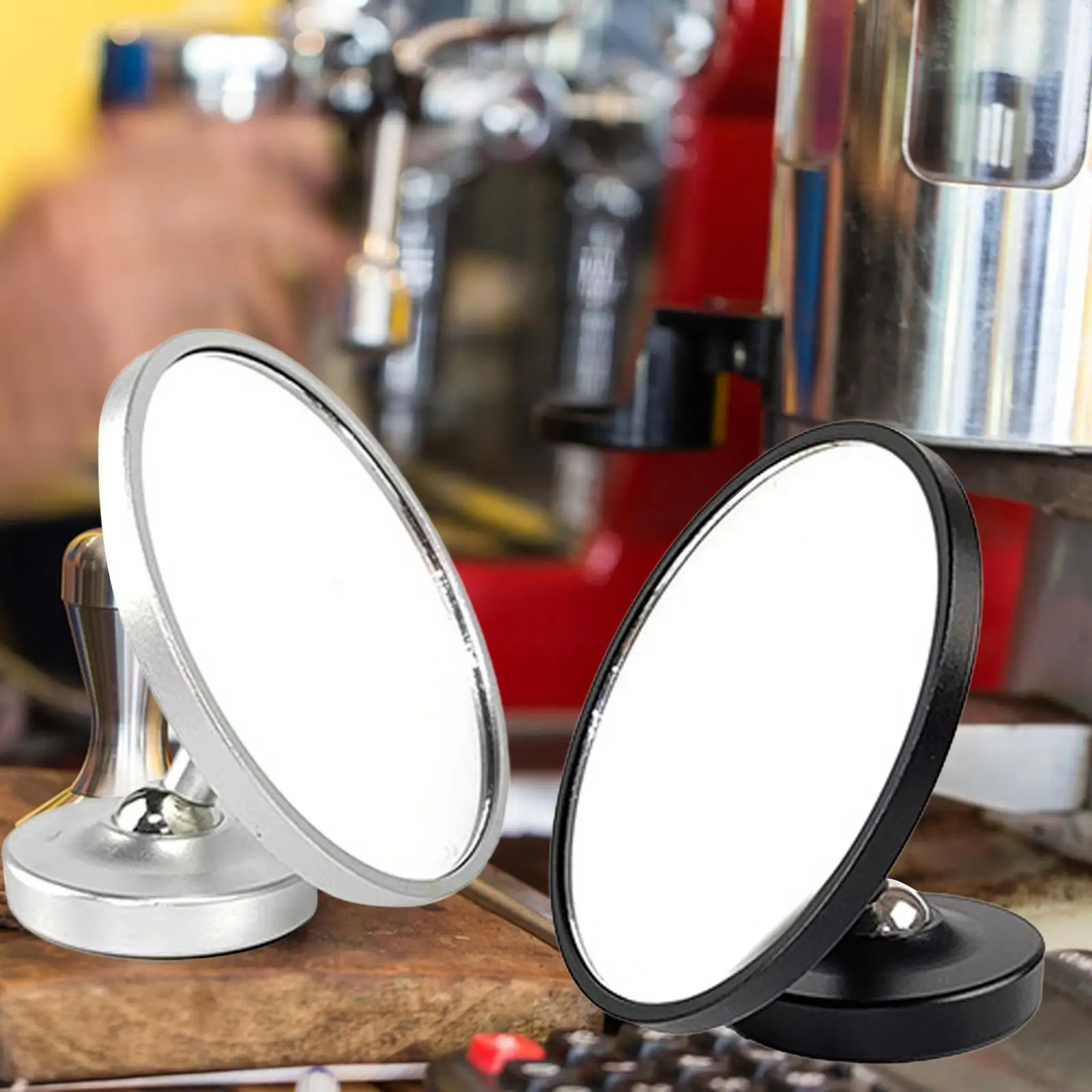 Coffee Flow Rate Observation Reflective Mirror Portable Espresso Lens Mirror for Bottomless Portafilter for Barista