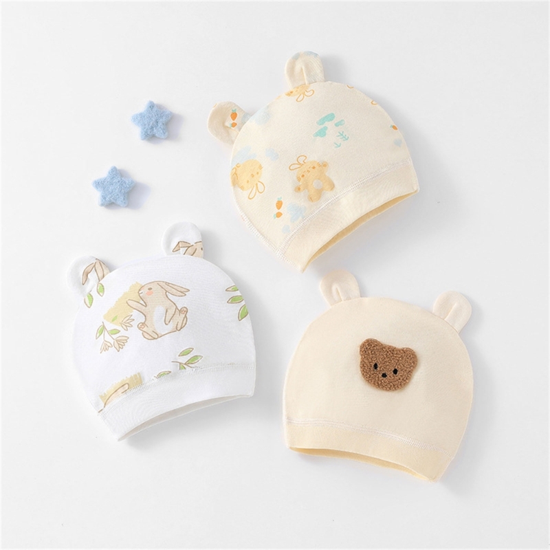 Nette Frühling Infant Krankenhaus Beanie Neugeborenen Baby Mädchen Baumwolle Hut Tolddler Junge Weiche Single-Schicht Hut Hut – Detail 11