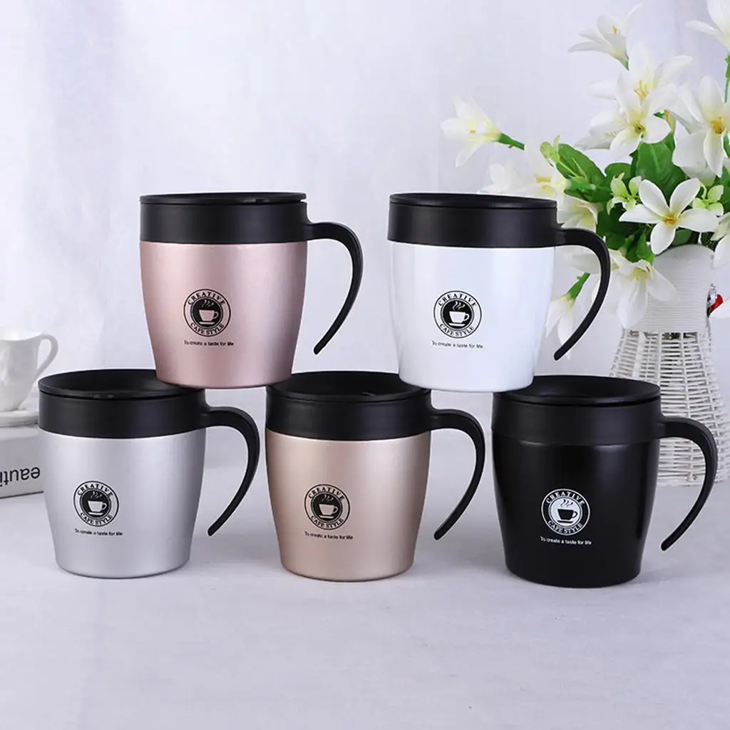 300ML Stainless Steel Vacuum Insulated Mug with Lid and Handle for  Reisen im Freien