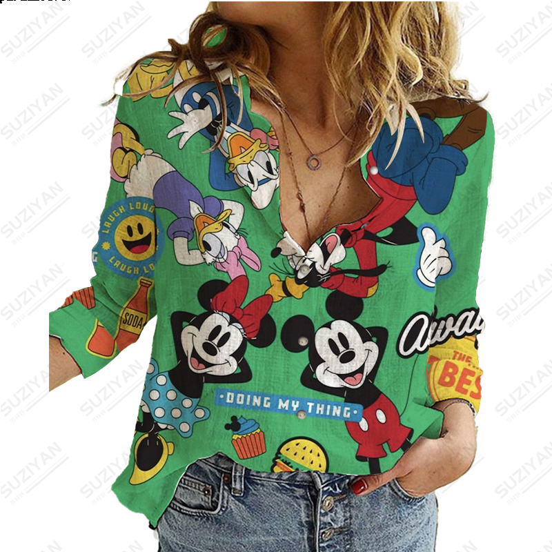 Title 6, Camicia a maniche lunghe da donna nuova Disney ...