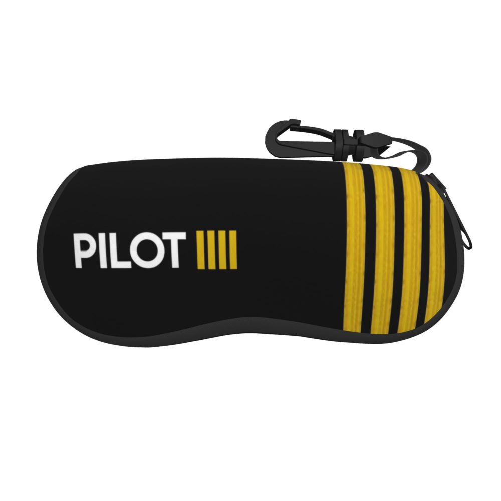 Custom Born To Fly Captain Stripes Sunglasses Soft Case Neoprene Zipper Pilot Air Fighter Shell Eyeglass Case Protective Box