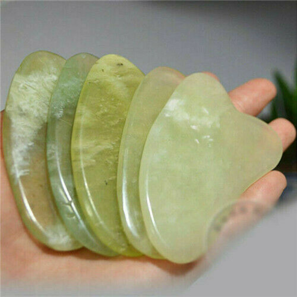 Best of 1PC Natural Jade Gua Sha Scraper Board Massage Quartz Jade Guasha Stone For Face Neck Skin Lifting Wrinkle Remover Beauty Care Reviews & Tips - Image 3