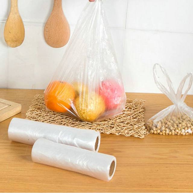 100pcs, Plastic Food Storage Bags, Vest Type Food Preservation Bag,  Refrigerator Roll-up Bag, Household Disposable Food Bag, Thickened Hand  Tear Bag