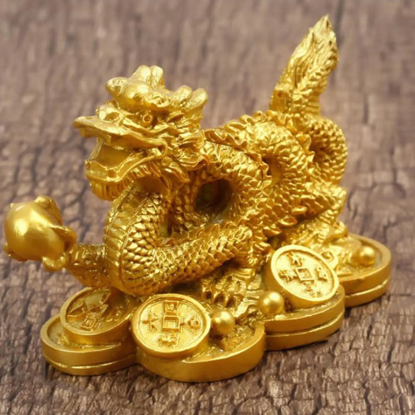 Chinese Feng Shui Dragon Figurines Luck Success Blessing Peace and Wealth
