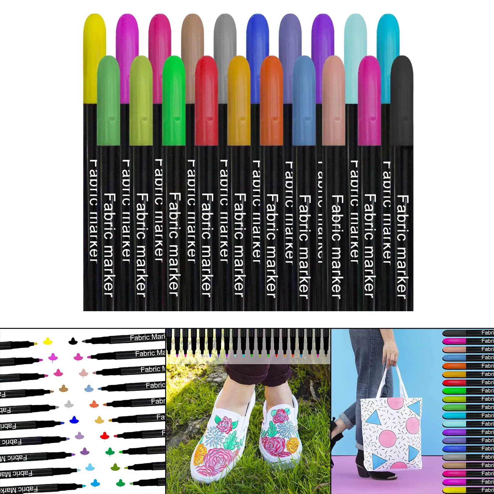 Portable Fabric Markers Pens Crafts Permanent  -Shirts  Marker