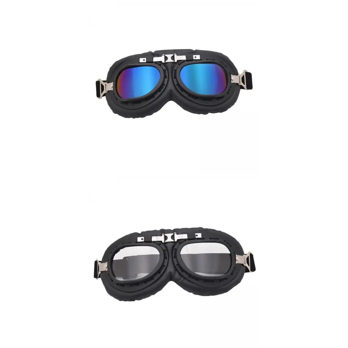 2Pcs Motorcycle Goggles Anti Scratch Dust Proof for Touring Riding ATV