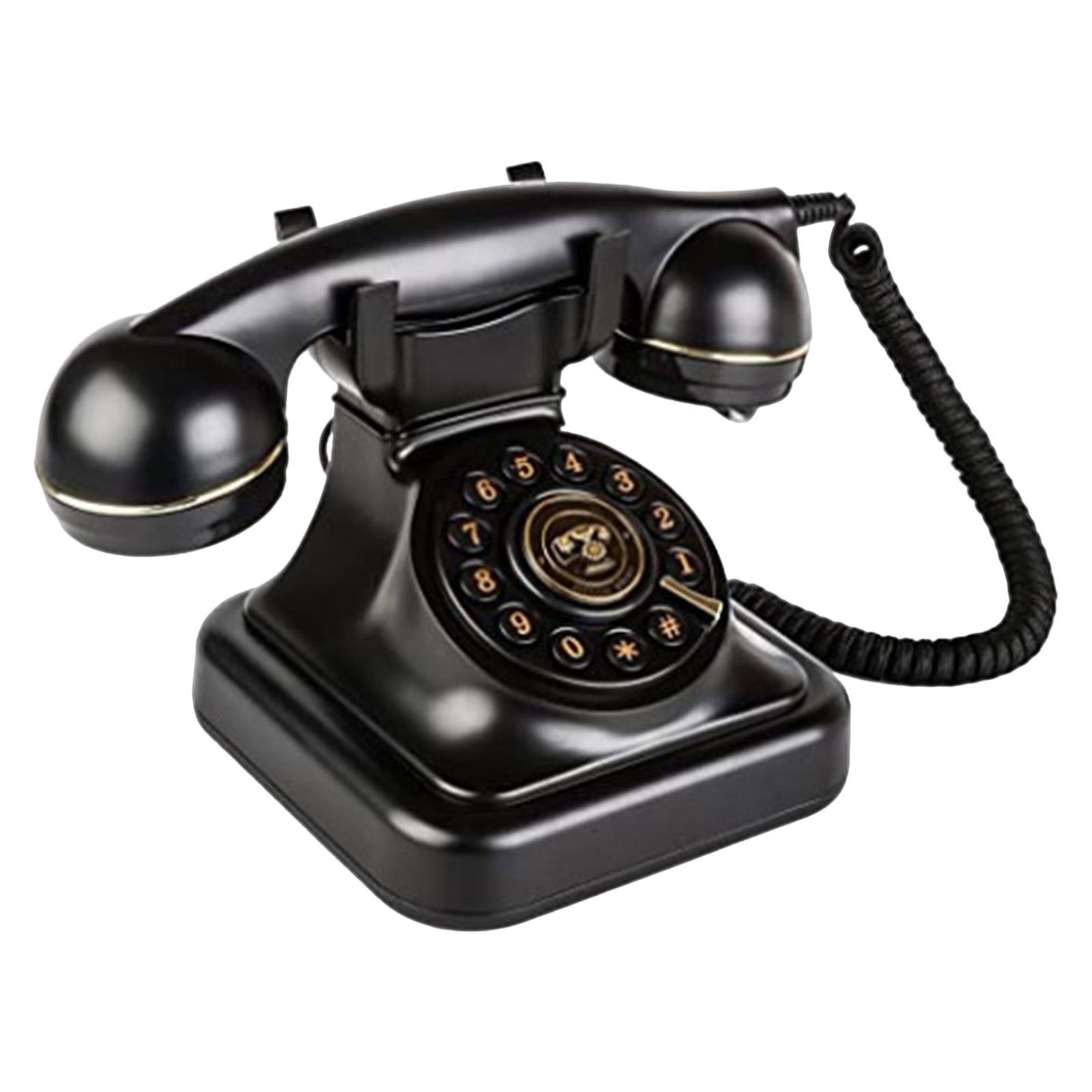 Vintage Telephone Landline Phones Old Fashion with Adjust Volume Function with Mechanical Bell Home Phone for Desk Decoration