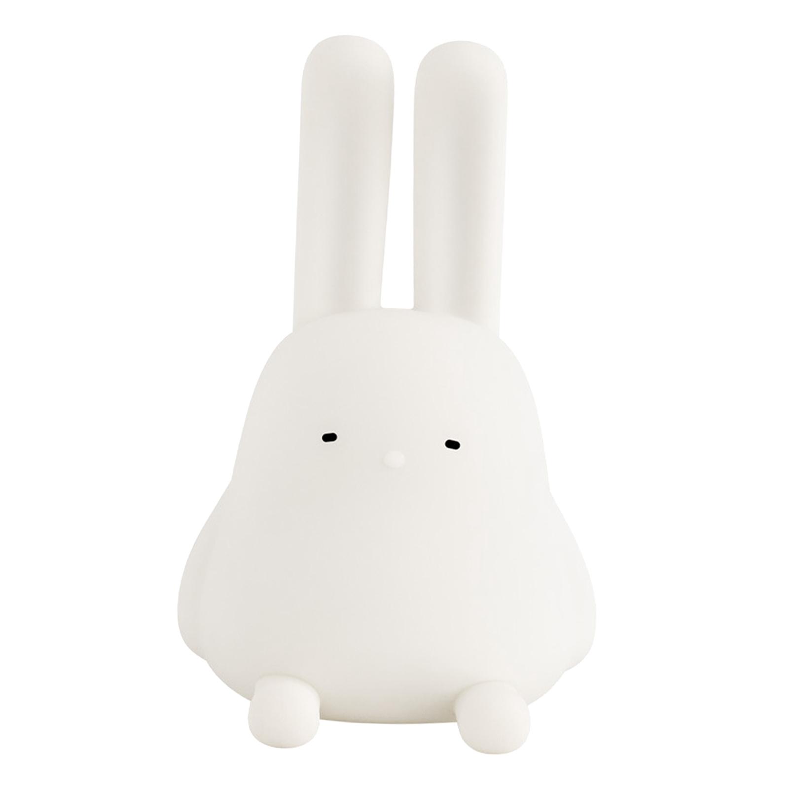 Rabbit Shape Silicone Night Light Lamp Phone Holder Children Gift 15/30 Minute Timing 2600K Warm White Dimmable LED for Sleeping