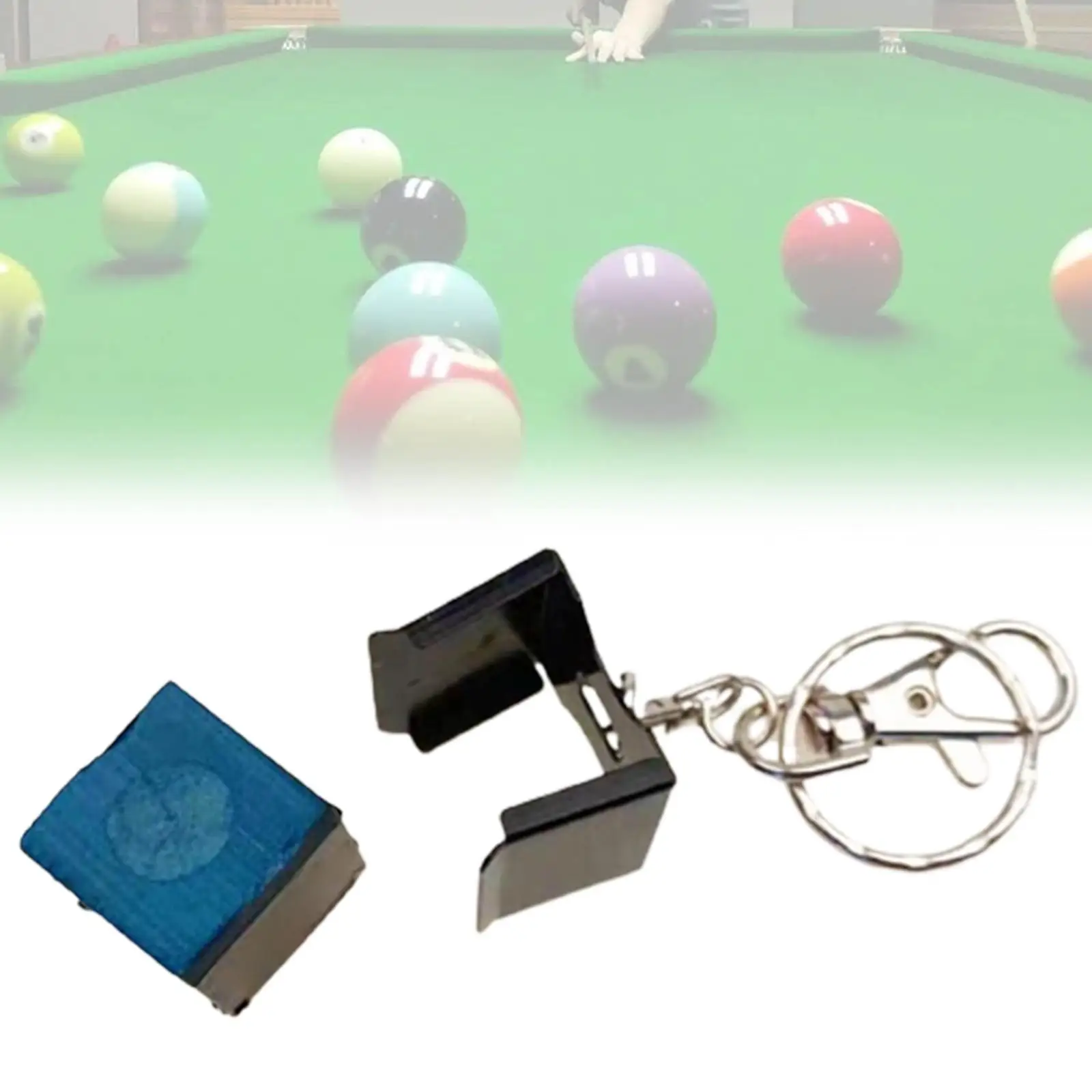 Pool Cue Chalk Holder Keychain Chalk Storage Case Portable Billiard Chalk Holder for Billiards Lovers Snooker Entertainment