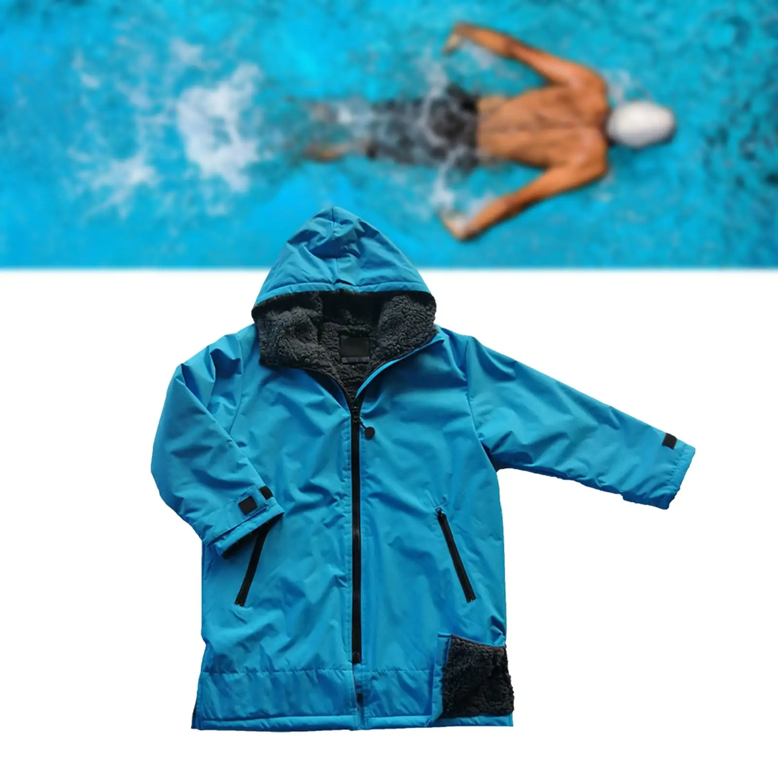 Kids Changing Robe Jacket Coat Poncho Rain Coat Windbreaker Outwear with Hood Quick Drying Surf Swim Parka for Beach Children