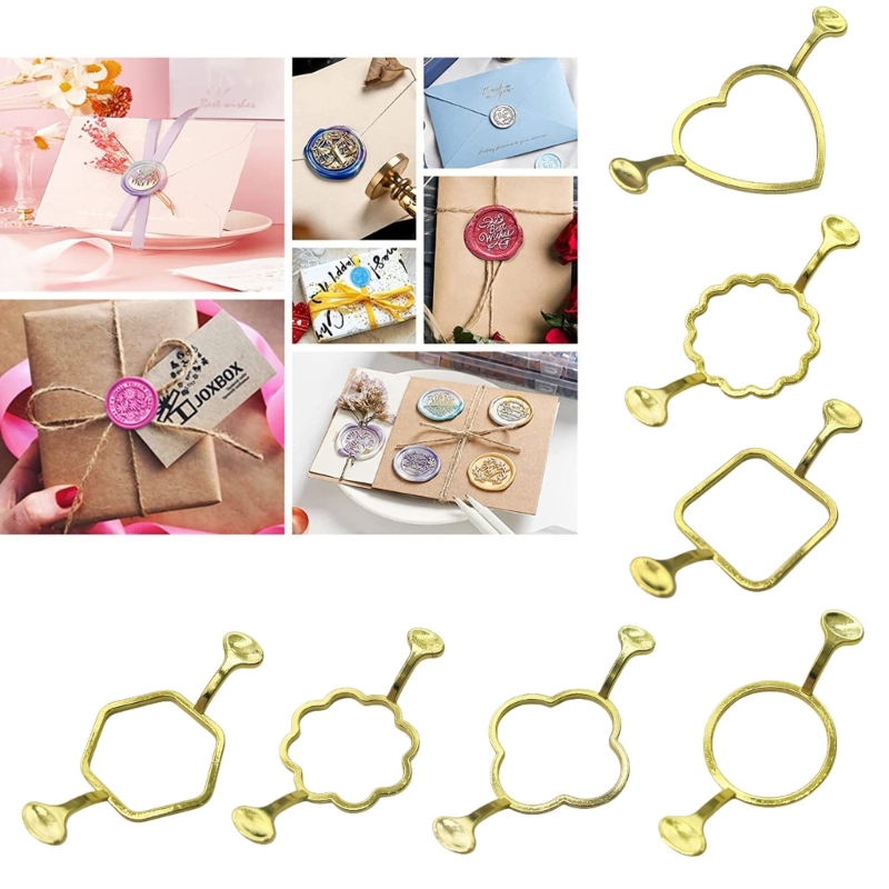 Description Picture 3 of item270F Wax Seal Metal Stamp Ring Mold Seal Holder Round Shap For Wedding Invitation Card Gifts Decoration Scrapbooking Supplies